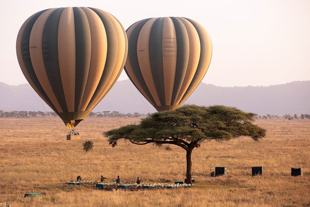 balloon safari in serengeti