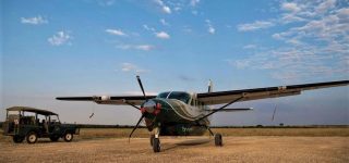 Small Chopper at Olare-Orok Airstrip