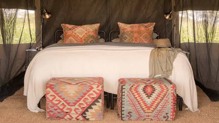Inside look of the tent at Songa Tented Camp