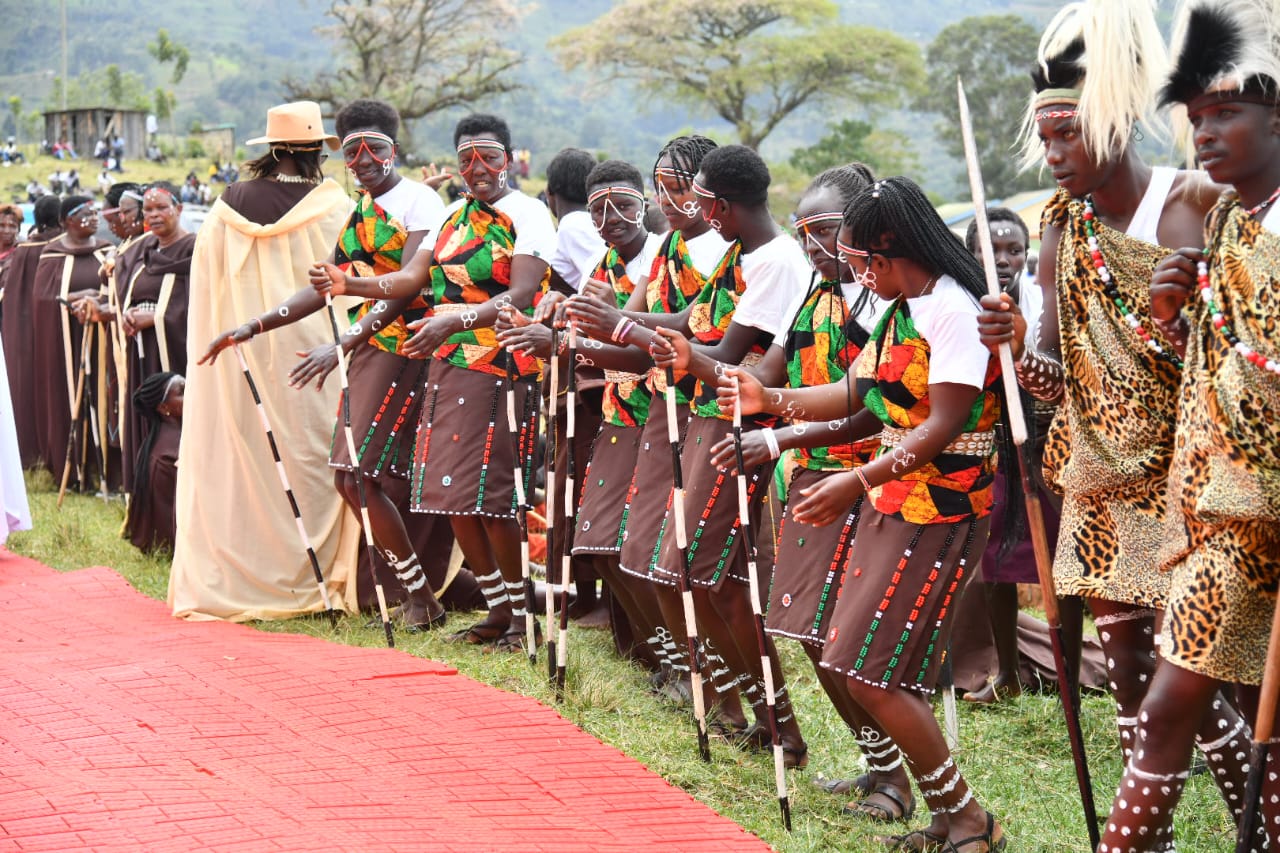 The Kalenjin people performing a traditional dance